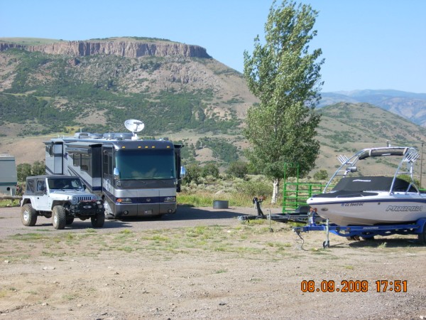 Blue Mesa Point RV Park looking across The Black Canyon of the Gunnison